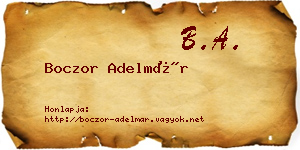 Boczor Adelmár névjegykártya